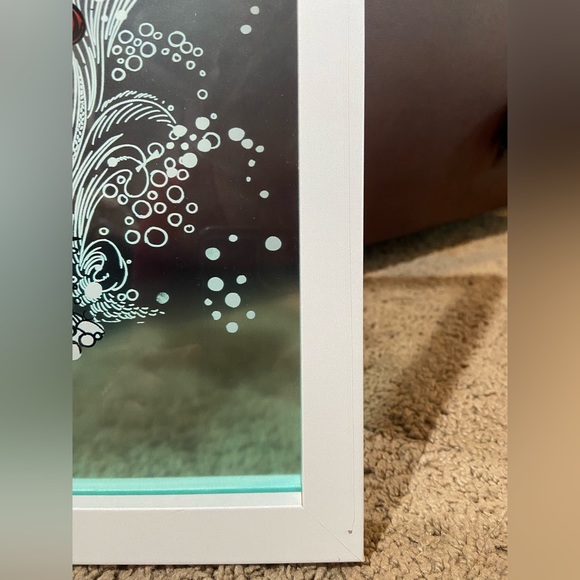 Disney The Little Mermaid Ariel Glass Wood Hanging Wall Decor 14” Square - Picture 2 of 4